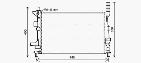 Радіатор охолодження двигуна Ford Focus (11-20), C-Max (10-19) 1.5-1.6 TDCi AVA AVA COOLING FD 2578