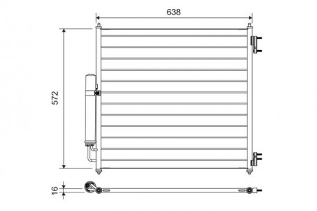 Радиатор кондиционера Valeo 814053 (фото 1)