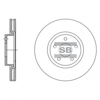 Тормозной диск передний Hi-Q (SANGSIN) SD5304 (фото 1)