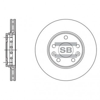 Гальмівний диск передній Hi-Q (SANGSIN) SD3060