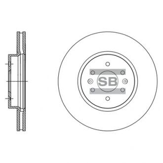 Гальмівний диск передній Hi-Q (SANGSIN) SD2057