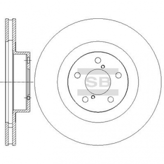 Тормозной диск передний Hi-Q (SANGSIN) SD4701 (фото 1)