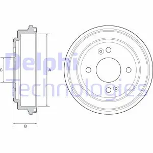 Тормозной барабан Delphi BF551