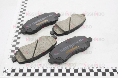 Колодки тормозные дисковые передние Mitsubishi ASX, Lancer, Outlander 1.6, 1.8, 2.0 (08-) NISSHINBO NP3009 (фото 1)