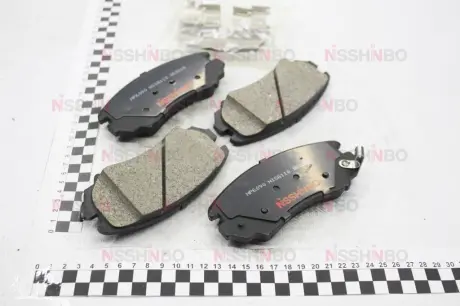 Колодки тормозные дисковые передние Hyundai Sonata, Tucson / Kia Sportage 2.8 (04-) NISSHINBO NP6090