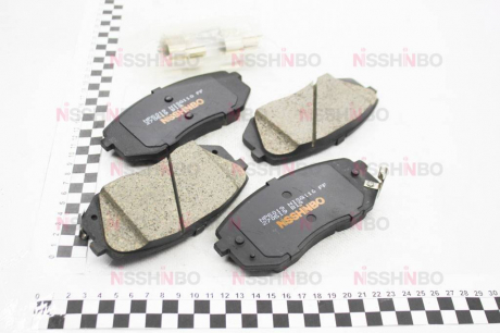 Колодки тормозные дисковые передние Kia Sportage 2.0, 2.4 (04-) NISSHINBO NP6019