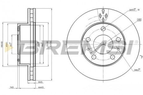 Тормозной диск перед Ducato / Boxer 06- (300x32) BREMSI CD7718V