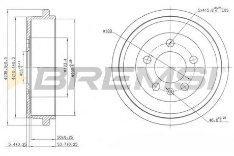 Тормозной барабан Fabia I / II / III / Polo 99- BREMSI CR5594