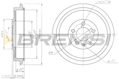 Тормозной барабан Octavia / Polo 96- BREMSI CR5500