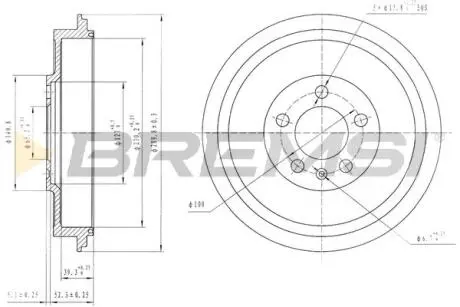 Тормозной барабан Octavia / Polo 96- BREMSI CR5500