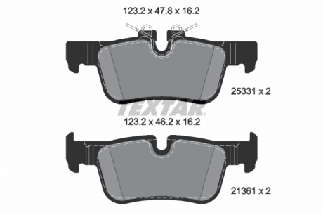 Тормозные колодки BMW 1 (F40, F52) / i3 (I01) / X1 (F48) / X2 (F39) "R" 13 >> TEXTAR 2533101 (фото 1)