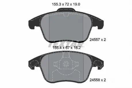 Тормозные колодки CITROEN C4 "F" 07 >> TEXTAR 2455701