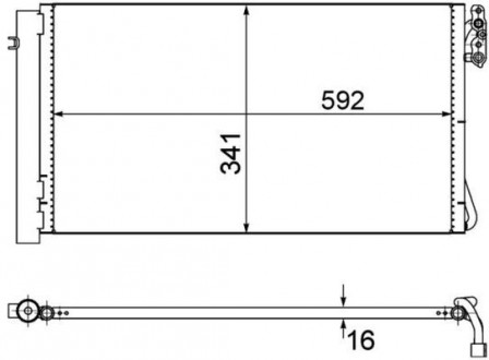 Радиатор кондиционера MAHLE KNECHT AC 414 001S