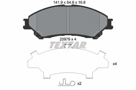 Гальмівні колодки TEXTAR 2597901