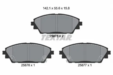 Колодки тормозные TEXTAR 2587501