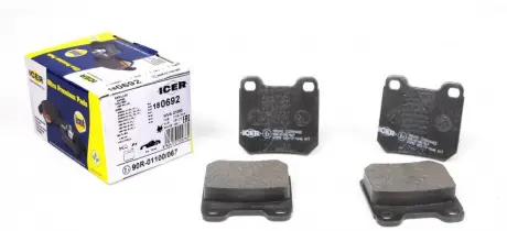 Гальмівні колодки ICER 180692