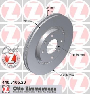 Тормозные диски ZIMMERMANN 440.3105.20 (фото 1)
