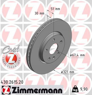 Тормозные диски ZIMMERMANN 430.2615.20