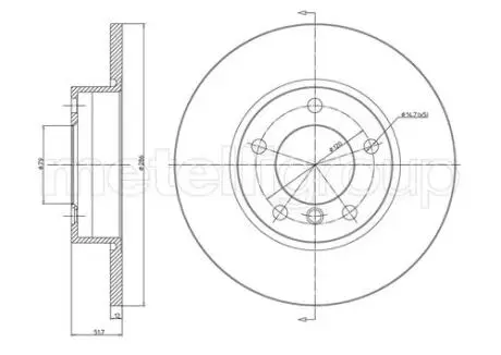 Диск тормозной Metelli 23-0227C