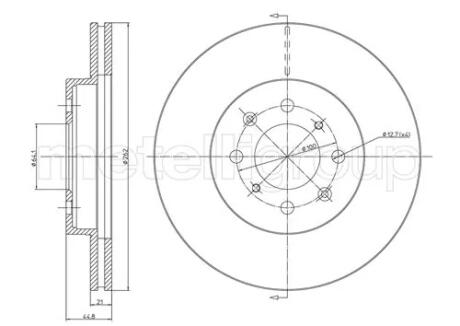 Диск тормозной Metelli 23-0344C