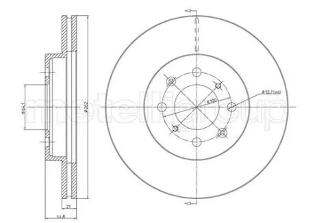 Диск тормозной Metelli 23-0344C