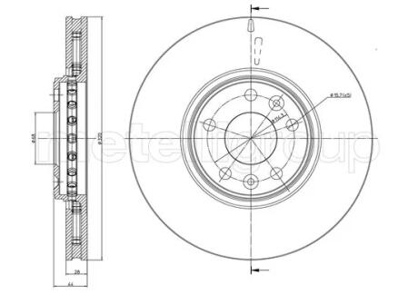 Диск тормозной Metelli 23-1334C (фото 1)