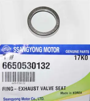 Сідло клапана випускного 1 ремонт 2.7 XDI D27DT, 2.0 XDI D20DT ACTYON 06-13, ACTYON SPORTS 0 SSANGYONG 6650530132
