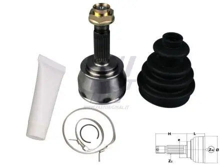 ШРУС наружный комплект 1.2 8V ft, 1.4 8V ft, 1.6 16V ft, 1.9D ft Fiat Doblo 00-09 FAST FT25065K