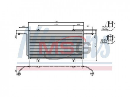 Радиатор кондиционера 1.9DTI rn, 2.8DTI rn Renault Master II 98-10 NISSENS 94326*