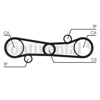 Ремень ГРМ 1.3 8V ar, 1.5 8V ar Alfa Romeo 33 83-95 Contitech CT654