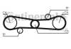 Ремень ГРМ 1.3 8V ar, 1.5 8V ar Alfa Romeo 33 83-95 Contitech CT654 (фото 2)