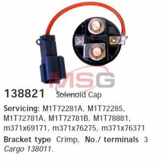 Кришка втягує реле CARGO 138821