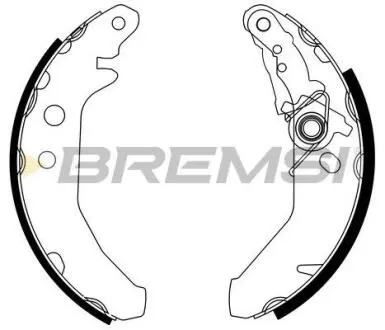 Тормозные колодки зад. Ford Fiesta III 89-99 (Bendix) BREMSI GF0225-1 (фото 1)