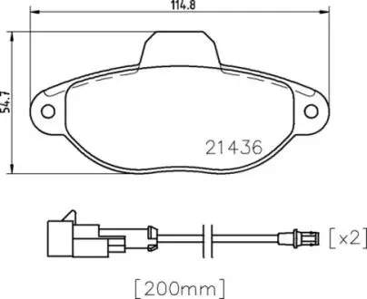 Тормозные колодки дисковые, к-кт. BREMBO P24 147 (фото 1)