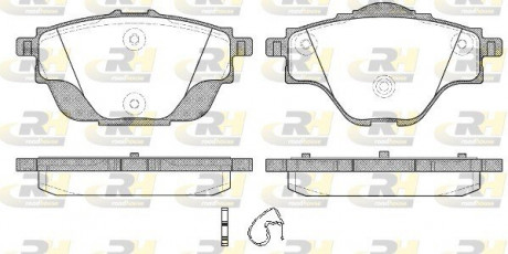 Колодки тормозные дисковые, к-кт. ROADHOUSE 2155700 (фото 1)