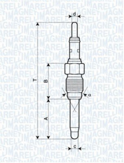 Свеча предварительного MAGNETI MARELLI 062900084304 (фото 1)