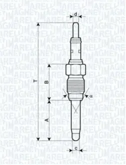 Свеча предварительного MAGNETI MARELLI 062900084304