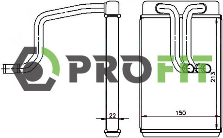Радиатор печки PROFIT 1760-0146