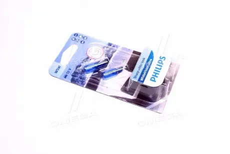 Автолампа WhiteVision Ultra W5W W2,1x9,5d 5 W синяя PHILIPS 12961WVUB2 (фото 1)