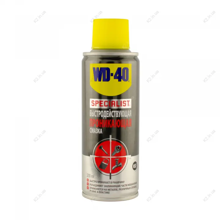 Смазка проникающая быстродействующая SPECIALIST 200мл WD-40 124W700113 (фото 1)
