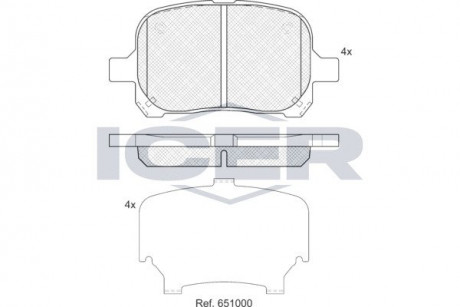 Колодки тормозные ICER 181632