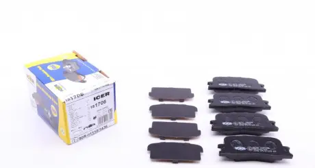 Гальмівні колодки ICER 181706