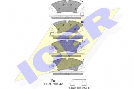 Колодки тормозные ICER 181957-203 (фото 1)
