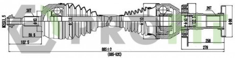 Полуось PROFIT 2730-3046