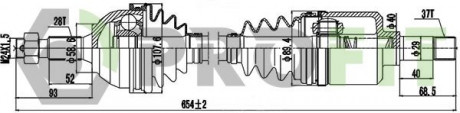 Полуось PROFIT 2730-0840 (фото 1)