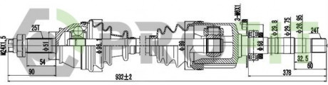 Полуось PROFIT 2730-0636 (фото 1)