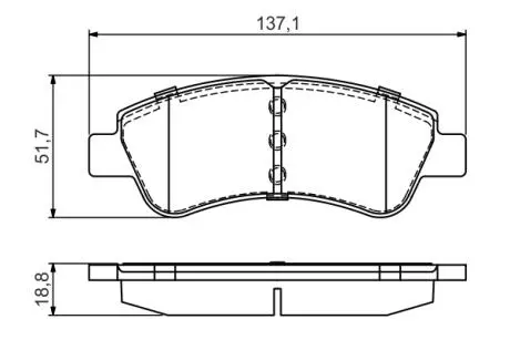 Гальмівні колодки дискові передні BOSCH 0986495430 (фото 1)