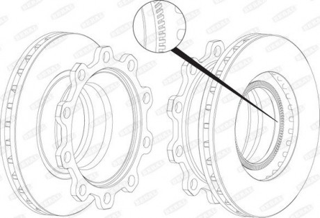 Гальмівний диск, GIGANT SMB, 430мм ABS, Knorr SB / SN7; Haldex DB20; Wabco Pan22 BERAL BCR199A