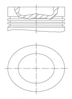 Поршень VOLVO 131.0 D12C (составной) гильза 037 WN 48 01 MAHLE KNECHT 038 56 00