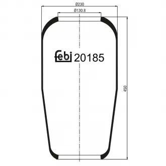 Пневмоподушка підвіски без поршня FEBI 20185
